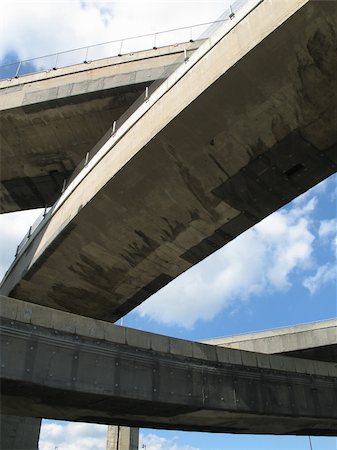 old concrete highway and blue sky Stock Photo - Budget Royalty-Free & Subscription, Code: 400-05083680