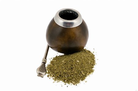 simsearch:400-04520635,k - full calabash and yerba mate ower white Stock Photo - Budget Royalty-Free & Subscription, Code: 400-05094780