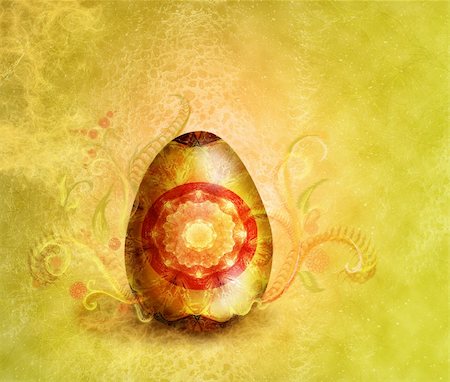 Drawn easter-egg in painting, with tender vegetable decorative patterns Stock Photo - Budget Royalty-Free & Subscription, Code: 400-05094922
