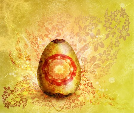 simsearch:400-07921731,k - Drawn easter-egg in painting, with floral decorative patterns around Stock Photo - Budget Royalty-Free & Subscription, Code: 400-05094923