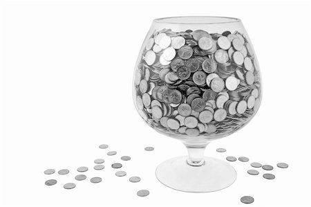 psamtik (artist) - wide glasswith money isolated on white Foto de stock - Super Valor sin royalties y Suscripción, Código: 400-05095152