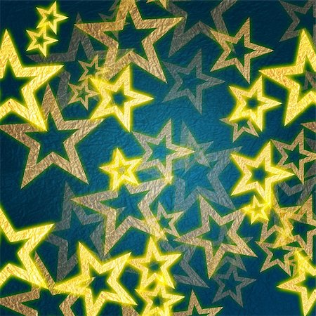 simsearch:400-07293814,k - golden stars over blue background with feather center Stock Photo - Budget Royalty-Free & Subscription, Code: 400-05095698