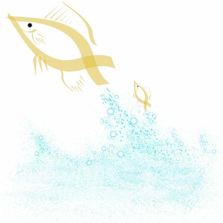 simsearch:400-04545787,k - leaping goldfish flying out of the water Stock Photo - Budget Royalty-Free & Subscription, Code: 400-05095820