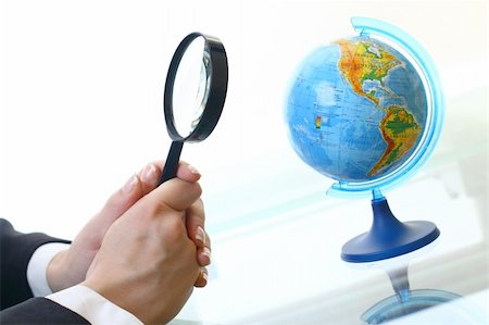 looking on earth globe where to travel Stock Photo - Budget Royalty-Free & Subscription, Code: 400-05095955