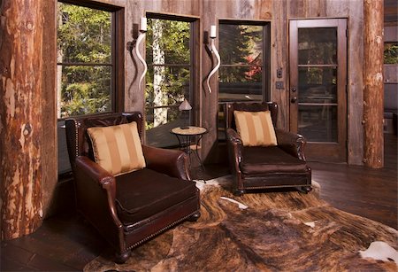 Luxurious Rustic Reading Room in Rural Setting. Stock Photo - Budget Royalty-Free & Subscription, Code: 400-05096160