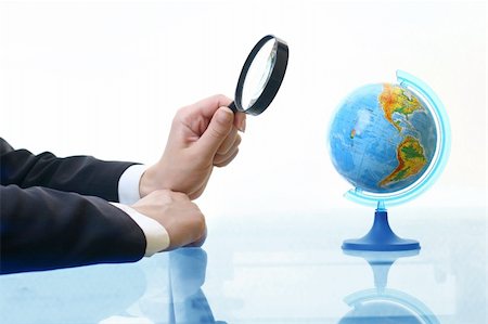 looking on earth globe where to travel Stock Photo - Budget Royalty-Free & Subscription, Code: 400-05096220