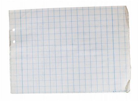 simsearch:400-06924810,k - Stack of old lined papers from note book. Clipping path included to easy remove object shadow or replace background. Stock Photo - Budget Royalty-Free & Subscription, Code: 400-05096600