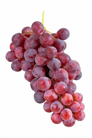 simsearch:400-04478608,k - Grape cluster isolated on white background Stock Photo - Budget Royalty-Free & Subscription, Code: 400-05097000