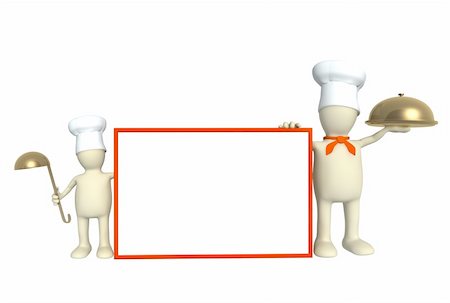 Family of cooks - parent and child. Object over white Stock Photo - Budget Royalty-Free & Subscription, Code: 400-05097169