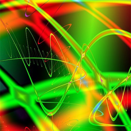 Crazy glowing wires abstract Foto de stock - Royalty-Free Super Valor e Assinatura, Número: 400-05097460