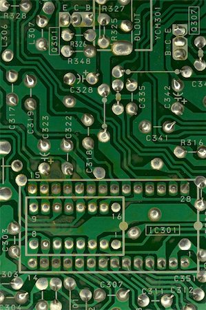 green PCB boards with small devices Stock Photo - Budget Royalty-Free & Subscription, Code: 400-05097889