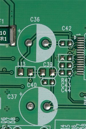 green PCB boards with small devices Stock Photo - Budget Royalty-Free & Subscription, Code: 400-05097880