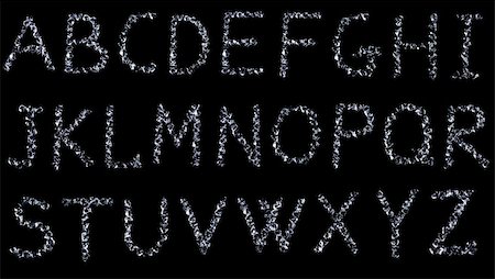 letters made with diamonds (glass) on black background Foto de stock - Royalty-Free Super Valor e Assinatura, Número: 400-05098073