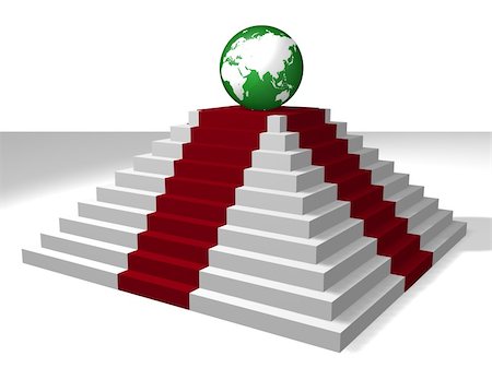 simsearch:400-04633842,k - 3d green world globe on a pedestal with red carpet Foto de stock - Super Valor sin royalties y Suscripción, Código: 400-05098163
