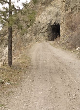 The entrance to the small train tunnel above Naramata. Stock Photo - Budget Royalty-Free & Subscription, Code: 400-05090063