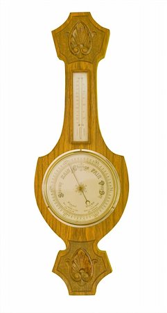 simsearch:400-04789714,k - Traditional Antique banjo barometer isolated on white Stock Photo - Budget Royalty-Free & Subscription, Code: 400-05090193
