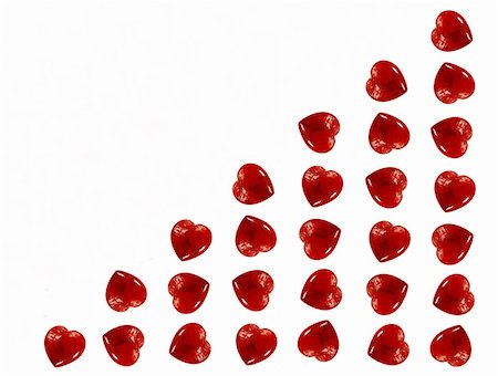 large group of red hearts isolated over white background Stock Photo - Budget Royalty-Free & Subscription, Code: 400-05090286