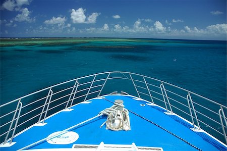 bow of a blue ship, great barrier reef near Cairns, Australia Stock Photo - Budget Royalty-Free & Subscription, Code: 400-05090736