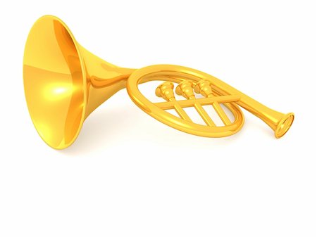 simsearch:400-09095300,k - musical instrument horn.3d Stock Photo - Budget Royalty-Free & Subscription, Code: 400-05090839