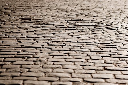 simsearch:400-08888374,k - Old cobblestone road in the evening light Stock Photo - Budget Royalty-Free & Subscription, Code: 400-05090855