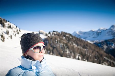 Young Woman Under The Sunlight In Italian Mountains Stock Photo - Budget Royalty-Free & Subscription, Code: 400-05091259