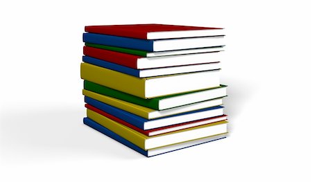 simsearch:400-05254227,k - Red books on white background Photographie de stock - Aubaine LD & Abonnement, Code: 400-05091429