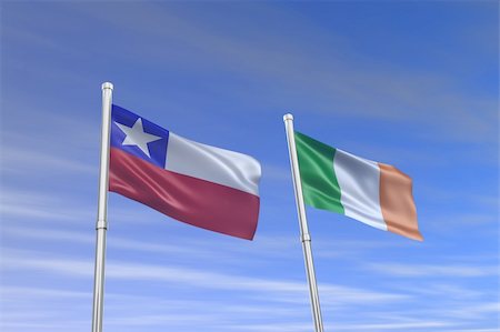 Chile and ireland flag in the wind Stock Photo - Budget Royalty-Free & Subscription, Code: 400-05091450