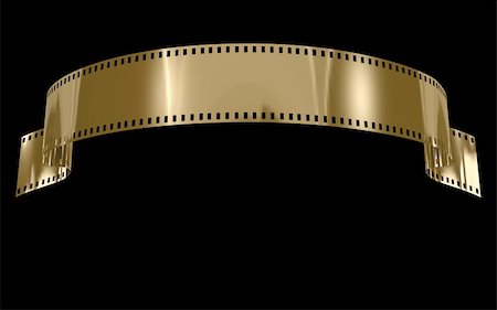 Gold Film on black background Stock Photo - Budget Royalty-Free & Subscription, Code: 400-05091468