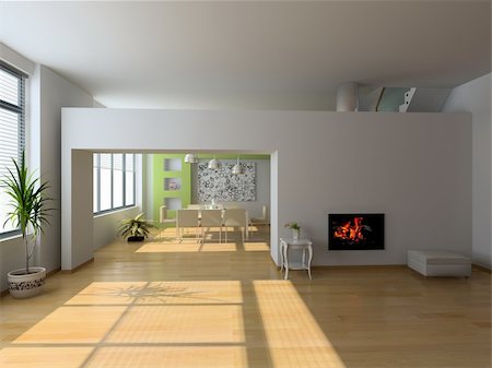 simsearch:400-04311028,k - modern interior (3D rendering) Stock Photo - Budget Royalty-Free & Subscription, Code: 400-05091660