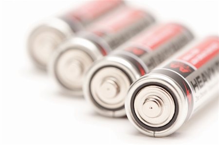 simsearch:400-06109171,k - Heavy Duty AA Batteries on a White Background. Stock Photo - Budget Royalty-Free & Subscription, Code: 400-05092223