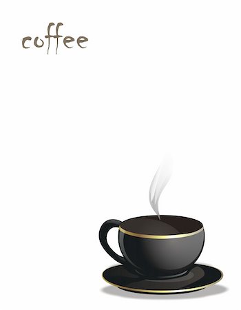 simsearch:400-03970916,k - black cup of coffee on background Fotografie stock - Microstock e Abbonamento, Codice: 400-05092314