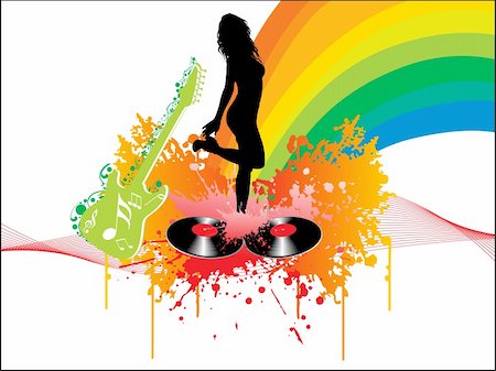 simsearch:400-04618846,k - disco background with dancing girl Stock Photo - Budget Royalty-Free & Subscription, Code: 400-05092843