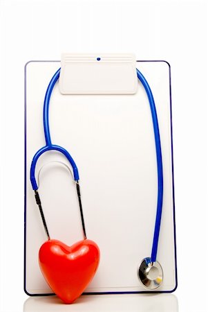 A medical chart, stethoscope and heart shape. Foto de stock - Super Valor sin royalties y Suscripción, Código: 400-05093373