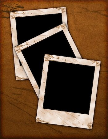 old paper texture with photo frames - polaroid style Stock Photo - Budget Royalty-Free & Subscription, Code: 400-05093409
