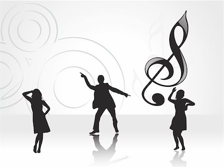 simsearch:400-04031104,k - dancing three people on white background, wallpaper Stock Photo - Budget Royalty-Free & Subscription, Code: 400-05093467