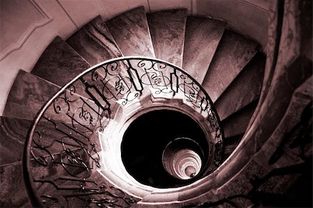 simsearch:400-04736949,k - Very old spiral stairway case Stock Photo - Budget Royalty-Free & Subscription, Code: 400-05104006