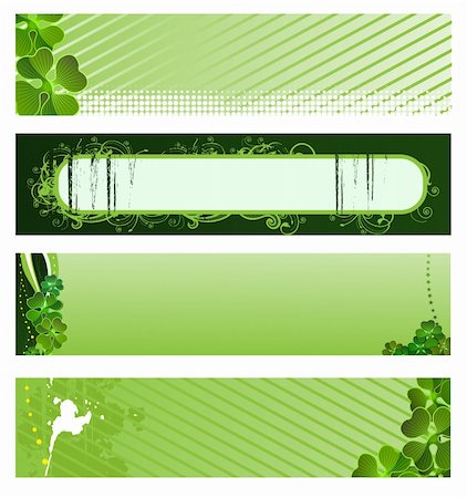 simsearch:400-04043485,k - Set of vector green banners for St. Patrick?s Day Stock Photo - Budget Royalty-Free & Subscription, Code: 400-05104340