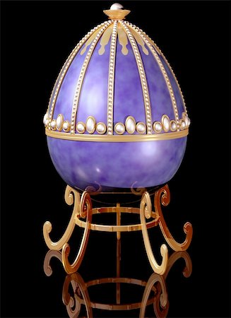 faberge - Illustration of a highly decorative jeweled Russian Easter Egg Foto de stock - Super Valor sin royalties y Suscripción, Código: 400-05104497