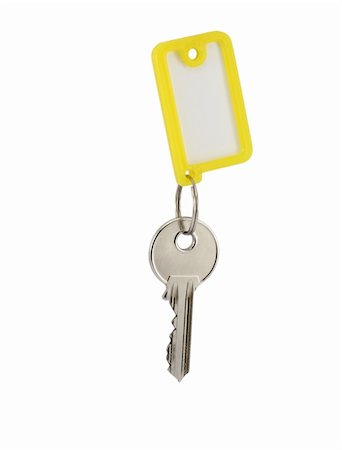 key with blank tag isolated on white Stock Photo - Budget Royalty-Free & Subscription, Code: 400-05104721