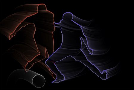 simsearch:400-04809582,k - Blue and red soccer players silhouettes over black background Stock Photo - Budget Royalty-Free & Subscription, Code: 400-05105026