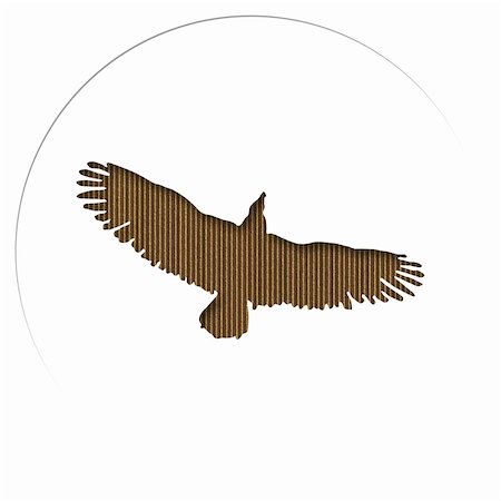 superdumb (artist) - Silhouette of an eagle carved in cardboard Foto de stock - Super Valor sin royalties y Suscripción, Código: 400-05105036