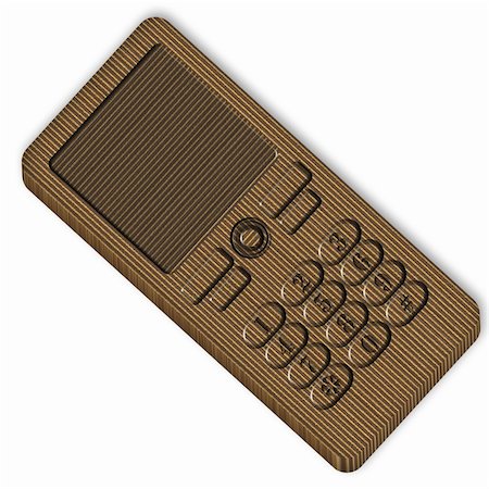 simsearch:400-03992117,k - Cardboard cell phone over white background Stock Photo - Budget Royalty-Free & Subscription, Code: 400-05105037