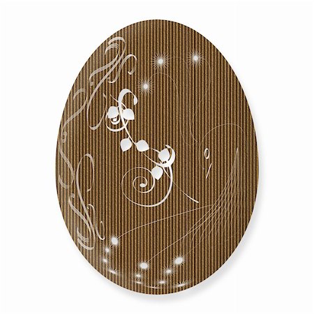 simsearch:400-05905450,k - Cardboard Easter egg illustration over white background Stock Photo - Budget Royalty-Free & Subscription, Code: 400-05105040