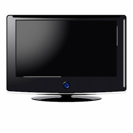 simsearch:400-04683563,k - Illustration of a wide screen TV over white background Fotografie stock - Microstock e Abbonamento, Codice: 400-05105102