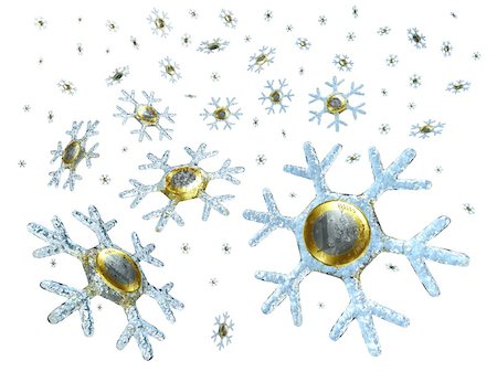 simsearch:700-00047827,k - 1 euro coins as snowflakes drop down from the sky Stockbilder - Microstock & Abonnement, Bildnummer: 400-05105286