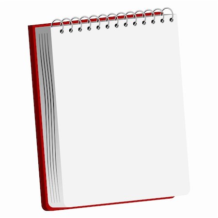 pnog (artist) - Blank spiral notebook isolated over white background Foto de stock - Super Valor sin royalties y Suscripción, Código: 400-05105373