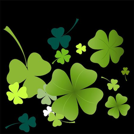 simsearch:400-06066010,k - three and four leaf clover pattern Foto de stock - Super Valor sin royalties y Suscripción, Código: 400-05106299