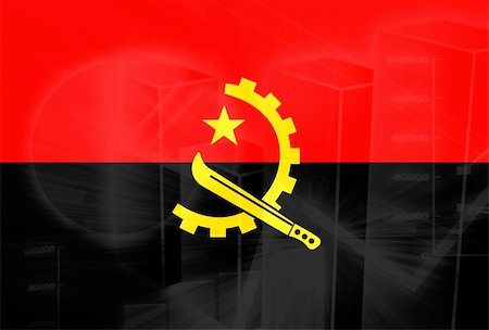 Flag of Angola , national country symbol illustration Stock Photo - Budget Royalty-Free & Subscription, Code: 400-05106986