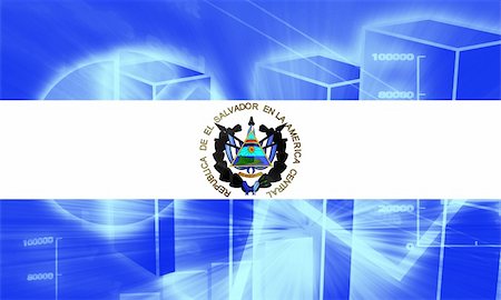 Flag of El Salvador, national country symbol illustration Stock Photo - Budget Royalty-Free & Subscription, Code: 400-05107039