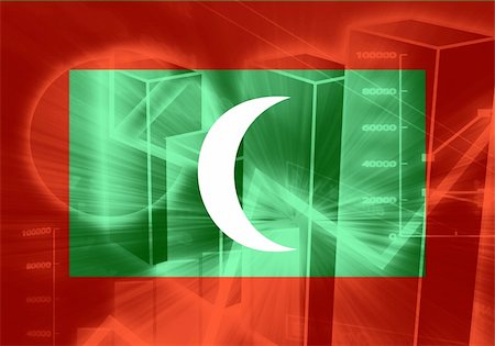 Flag of Maldives, national country symbol illustration Stock Photo - Budget Royalty-Free & Subscription, Code: 400-05107091